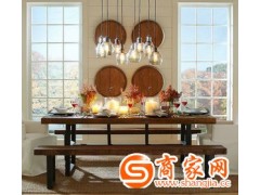 古典中式新款家装餐厅经典款餐桌 高档实木铁艺做旧实木餐桌