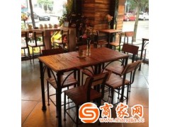 2014方形实木餐桌椅 休闲酒吧餐厅咖啡厅餐桌椅组合厂家定做批发