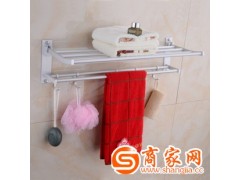 折叠太空铝浴巾架 浴室挂件 卫生间毛巾架 卫浴挂件 毛巾架