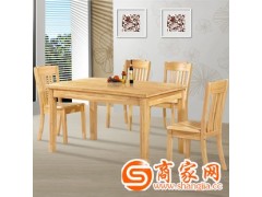 特价热卖 餐厅实木家具 橡木方型餐桌 一桌六椅组合