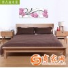 全实木双人床1.8米 橡木卧室家具 简约床 一件代发 实木家具