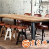 厂家直销 美式乡村复古工业风格设计铁木餐桌铁艺做旧
