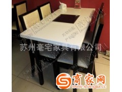 火锅桌厂家生产 大理石火锅桌 连锁店火锅桌椅 烧烤桌电磁炉桌