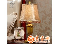 美式奢华复古台灯 现代简约欧式床头灯卧室台灯装饰客厅创意