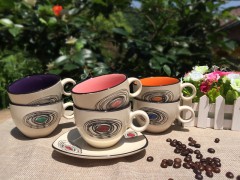个性创意欧式咖啡杯卡布基诺拉花咖啡杯英式意式彩色摩卡陶瓷