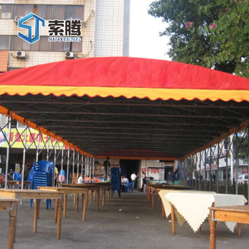 郑州管城区厂家定制挡雨篷收缩防晒推拉雨棚隔离大棚